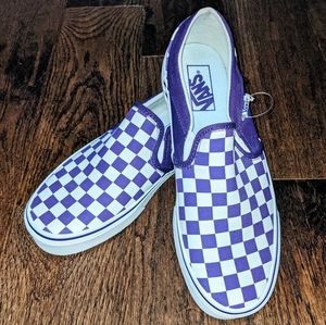 Vans Slip-ons Purple/White Checkerboard